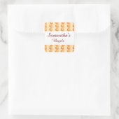 Bagels en crème vierkante sticker (Tas)