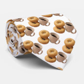Bagels en koffie stropdas (Opgerold)