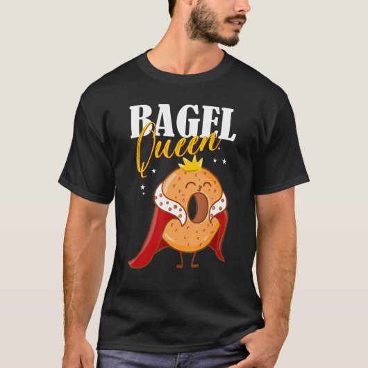 Bagels Food T-shirt Bagel Queen (Voorkant)