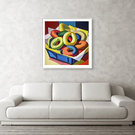 Bagels in een doos - Canvas Art Print