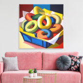 Bagels in een doos - Canvas Art Print (Insitu (Woonkamer))