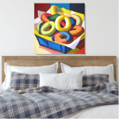 Bagels in een doos - Canvas Art Print (Insitu (Slaapkamer))