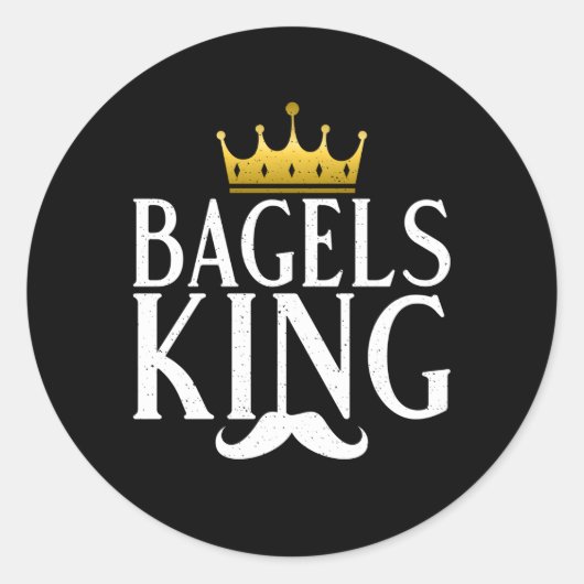 Bagels King Bagel Ronde Sticker (Voorkant)