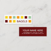 BAGELS mod squares Mini Visitekaartje (Voorkant / Achterkant)