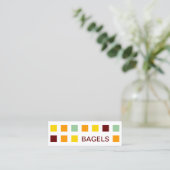 BAGELS mod squares Mini Visitekaartje (Staand voorkant)