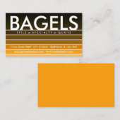 BAGELS orange swatch Visitekaartje (Voorkant / Achterkant)