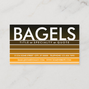 BAGELS oranje staal Visitekaartje
