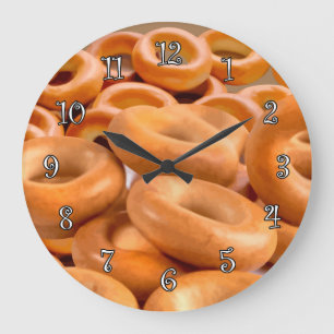 Bagels Theme Kitchen Clocks Grote Klok