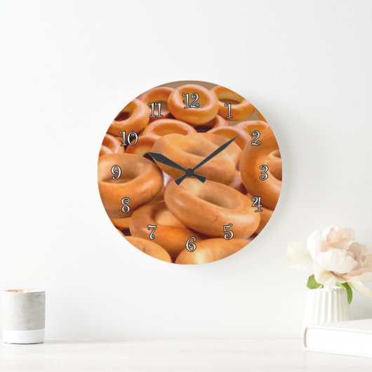Bagels Theme Kitchen Clocks Grote Klok (Huis)