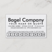 bagels, trouwe punctiekaart klantenkaartje (Achterkant)