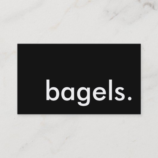 bagels, trouwe punctiekaart klantenkaartje (Voorkant)