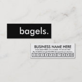 bagels. trouwerekaart klantenkaartje (Voorkant / Achterkant)