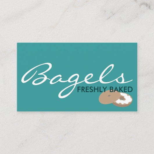 BAGELS vers gebakken. (aanpasbare kleur) Visitekaartje (Voorkant)