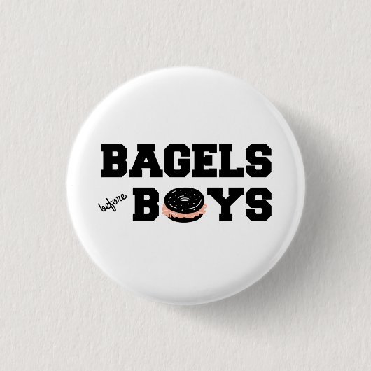 Bagels voor Boys Funny Jewish Deli Ronde Button 3,2 Cm (Voorkant)