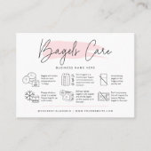 Bagels Zorggids Roze Waterverf Brood Bakkerij Visitekaartje (Voorkant)