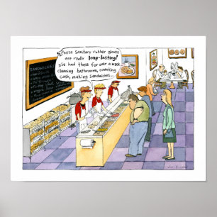 Bagelwinkel Cartoon Poster