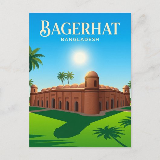 Bagerhat Moskee Stad Bangladesh Briefkaart (Voorkant)