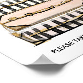 Baggage Claim Sign Reis douche Miss to Mrs Favor Poster (Hoek)