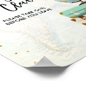 Baggage Claim Sign Reis douche Miss to Mrs Favor Poster (Hoek)