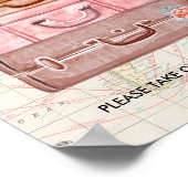 Baggage Claim Sign Reis douche Miss to Mrs Favor Poster (Hoek)