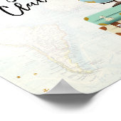 Baggage Claim Travel Adventure Blue Sunflower Poster (Hoek)