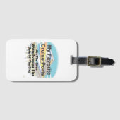 BAGGAGE LABEL - Mijn favoriete cruisehavens Bagagelabel (Voorkant (horizontaal))