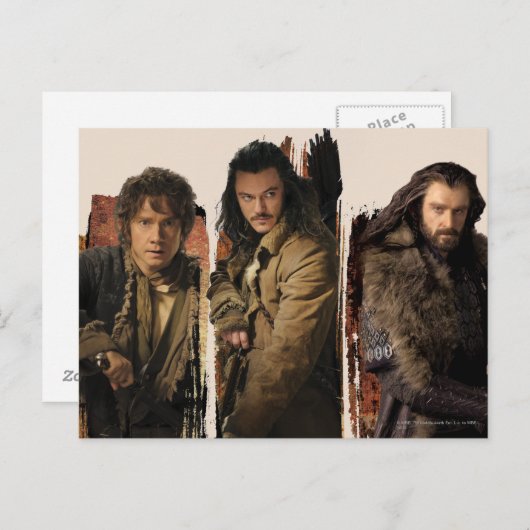 BAGGINS™, BARD THE BOWMAN™ EN THORIN OAKENSHIELD™ BRIEFKAART (Voorkant / Achterkant)