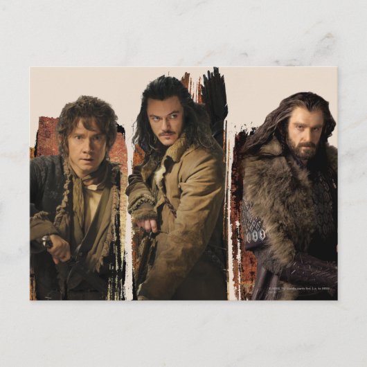 BAGGINS™, BARD THE BOWMAN™ EN THORIN OAKENSHIELD™ BRIEFKAART (Voorkant)