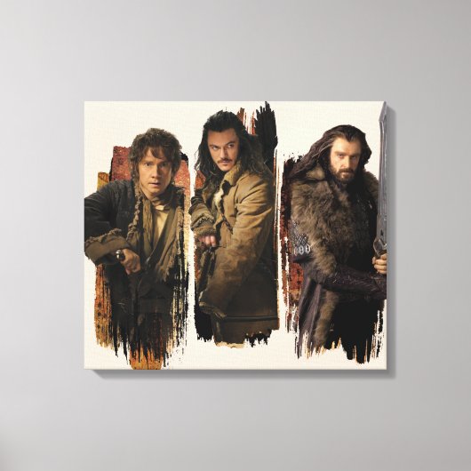 BAGGINS™, BARD THE BOWMAN™ EN THORIN OAKENSHIELD™ CANVAS AFDRUK (Voorkant)