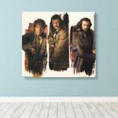 BAGGINS™, BARD THE BOWMAN™ EN THORIN OAKENSHIELD™ CANVAS AFDRUK (Insitu (Houten vloer))