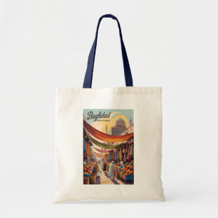 Baghdad Irak Illustratie Reis Kunst Vintage Tote Bag