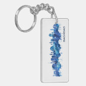 Baghdad Irak Skyline Blue Sleutelhanger (Voorkant Links)