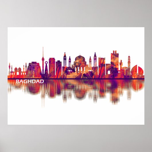 Baghdad Irak Skyline Poster (Voorkant)