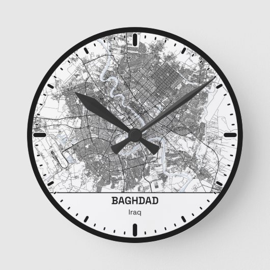 Baghdad Klok Stad Lijn Kunst (Voorkant)