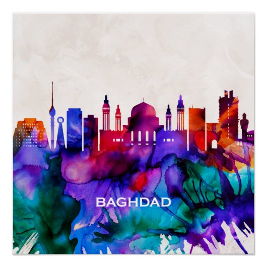 Baghdad Skyline Perfect Poster (Voorkant)
