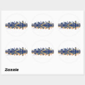 Baghdad Skyline Ronde Sticker (Vel)