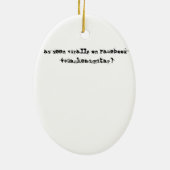 Baghead gitaar kerstboomversiering keramisch ornament (Achterkant)