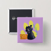 Bagheera 1 vierkante button 5,1 cm (Voorkant /achterkant)