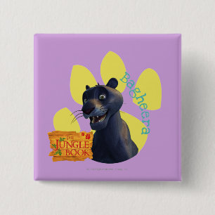 Bagheera 1 vierkante button 5,1 cm