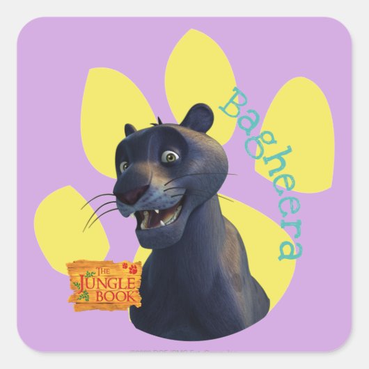 Bagheera 1 vierkante sticker (Voorkant)