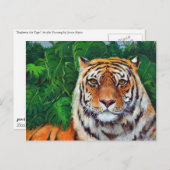 Bagheera het Briefkaart van de tijger van het schi (Voorkant / Achterkant)