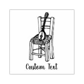 Baglama op Stoel Rubber Stempel (Afrduk)