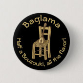 Baglama over de Sleutelhanger Ronde Button 5,7 Cm (Voorkant)