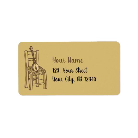 Baglama, voorzitter etiket (Voorkant)