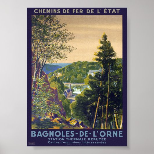 Bagnoles-de-l'Orne Vintage Poster 1922 (Voorkant)