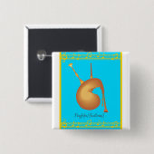 bagpijp vierkante button 5,1 cm (Voorkant /achterkant)