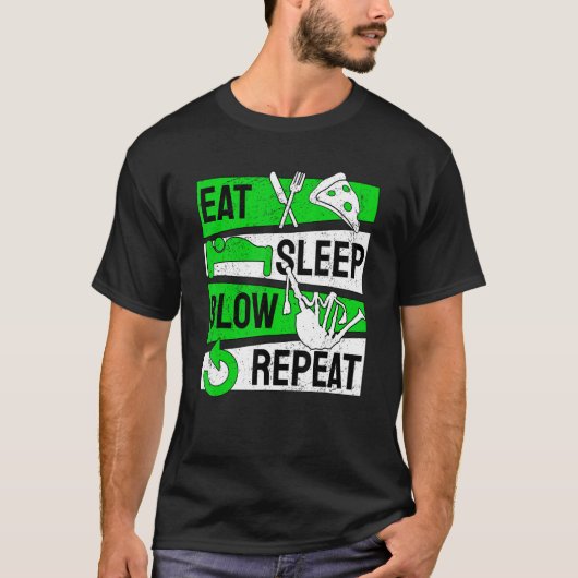 Bagpipe Bagpipes Eat Sleep Blow Repeat T-shirt (Voorkant)