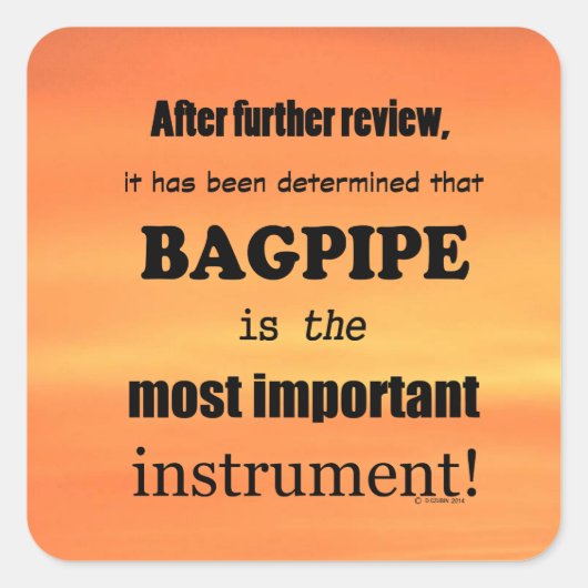 Bagpipe - Belangrijkste Sticker instrumentvierkant (Voorkant)