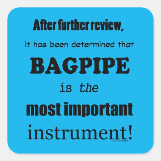 Bagpipe - Belangrijkste Sticker instrumentvierkant (Voorkant)