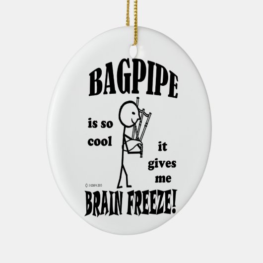 Bagpipe, Brain Freeze Keramisch Ornament (Rechts)